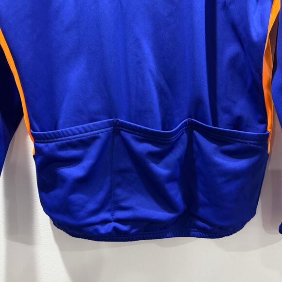 PEARL IZUMI Cycling Jacket Full Zip Men Size XLarge Blue Orange Fleece Lined - Picture 8 of 11